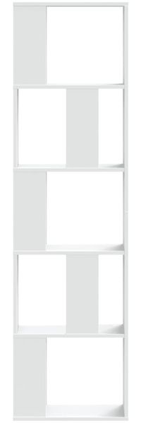 vidaXL Bücherregal 5 Böden Weiß 45x23,5x162,5 cm Holzwerkstoff 852780 Bild 3