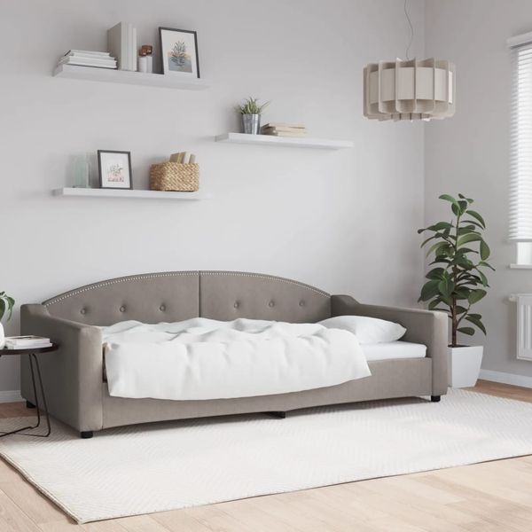 vidaXL Tagesbett Taupe 100x200 cm Stoff 354191
