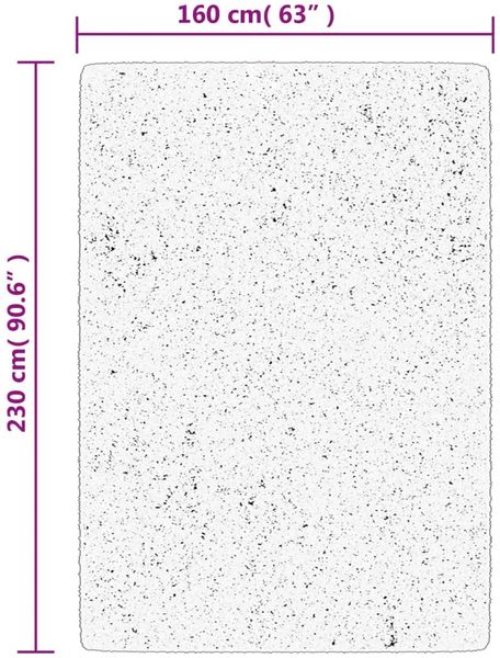 vidaXL Teppich IZA Kurzflor Skandinavischer Look Creme 160x230 cm 375442 Bild 10