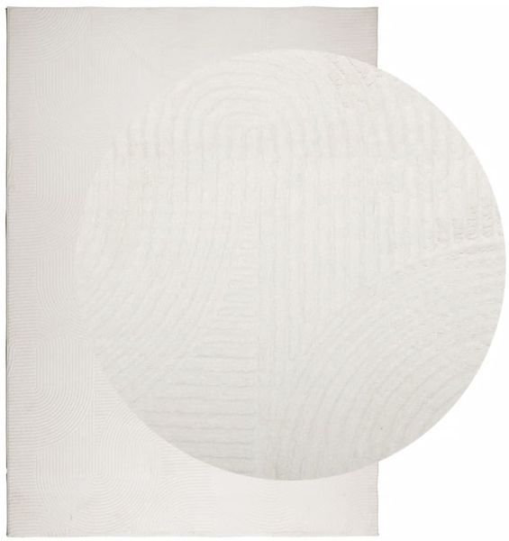 vidaXL Teppich IZA Kurzflor Skandinavischer Look Creme 160x230 cm 375442 Bild 3