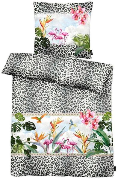 APELT Bettwäsche Paradise, Satin (Bio-Baumwolle), 2 teilig, Bettwäsche-Set mit Reißverschluss, Baumwoll-Satin, Digitaldruck