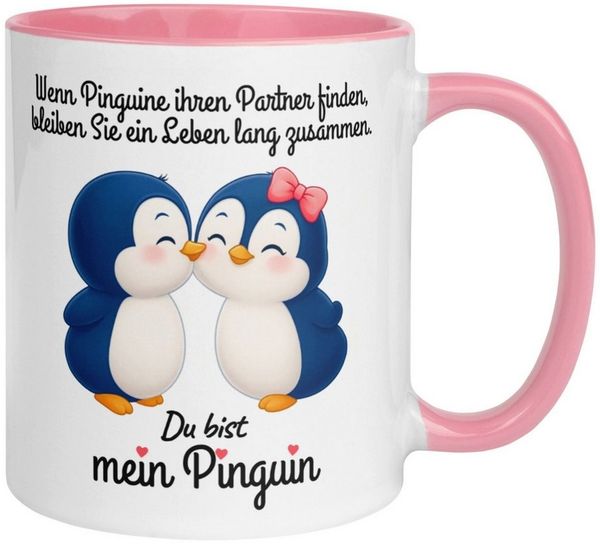 Momentals Tasse Liebe – „Pinguine bleiben zusammen“ – Ich liebe Dich Geschenk Partner, Gratis Versand · Links-&Rechtshänder · Spülmaschinenfest