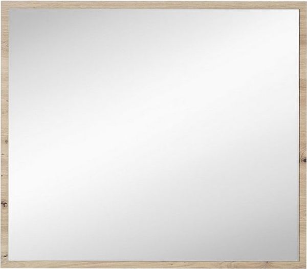 Spiegel Melanie / Memphis, Glas, Holzwerkstoff, Holzfarben, Verspiegelt, 80 x 70 x 3 cm