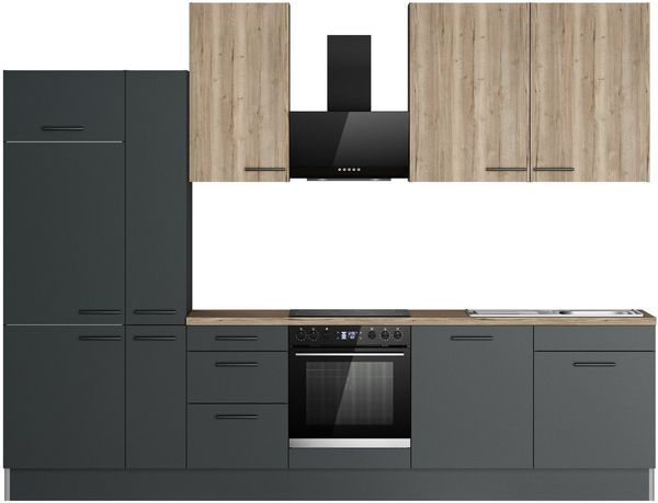 OPTIFIT Küchenzeile Fiona, Breite 320 cm, mit Hanseatic-E-Geräten,in Premium oder Basic