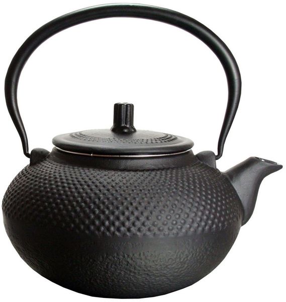 Spetebo Teekanne Teekanne aus Gusseisen - 1,5 Liter, 1,5 l, massive Eisen Kanne mit Teesieb
