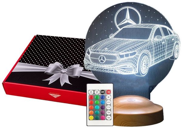 Geschenkelampe LED Nachttischlampe Automobil 3D Nachttischlampe Geschenke für Autofans Gravur Nachtlicht, Leuchte 7 Farben fest integriert, Geburtstagsgeschenk, Geschenke für Jungen