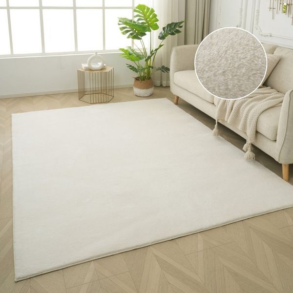 OTTO home Teppich Cali, in Standard- und Premium-Qualität, 13 mm oder 16 mm Höhe, rechteckig, Uni-Farben, kuschelig, & weich, waschbar, Wohnzimmer, Schlafzimmer