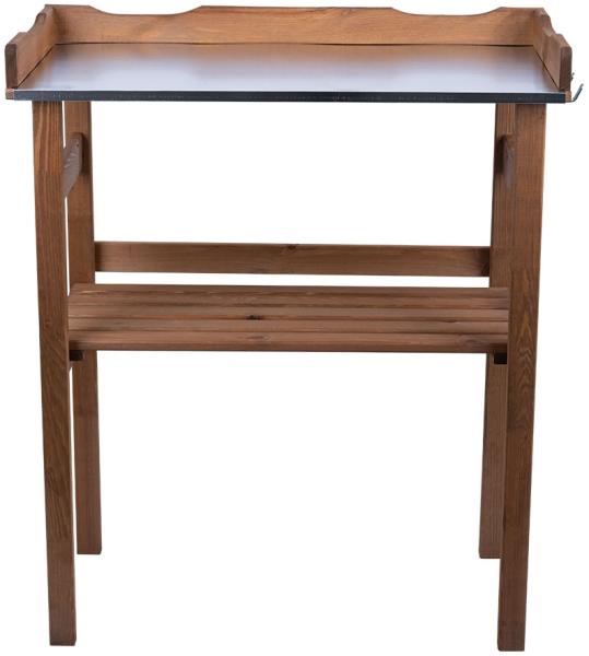 Pflanztisch, Holz, Metall-Arbeitsplatte, Haken, L 78 cm