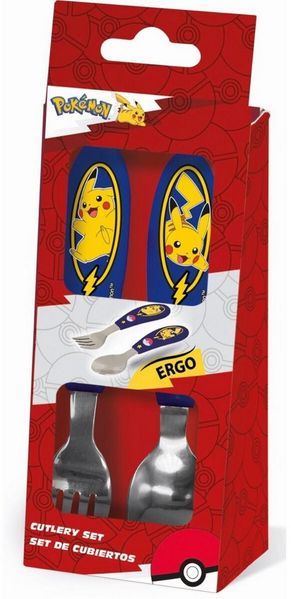 POKÉMON Kinderbesteck Pokémon Lightning Metall-Ergo-Besteckset, 2-teilig (2-tlg), Edelstahl