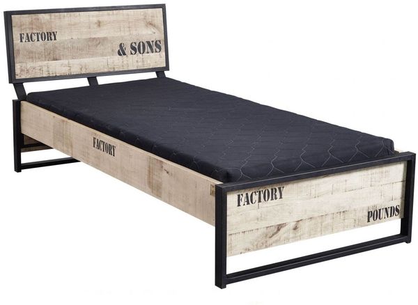 Bett Mango 140x200x91 natur bedruckt FACTORY #139