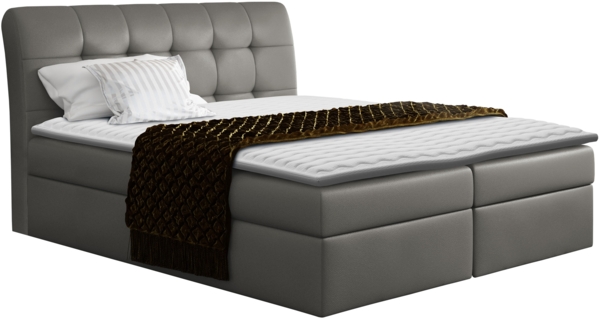 Boxspringbett Cazeres, Grau, 120x200 cm