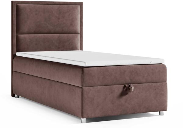 Best for Home Boxspringbett K11 SINGLE mit Bettkasten (Braun 70x200)