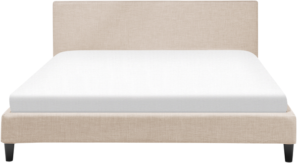 Polsterbett 'FITOU' Beige 180x200 cm Stoff Leinenoptik Bild 5