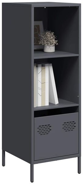 Highboard, BuffetSchrank, Büroschrank Anthrazit 35x39x103,5 cm Stahl