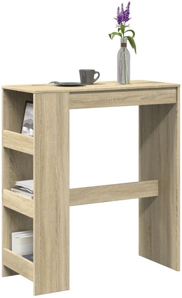 Bartisch, Stehtisch, Bistrotisch mit Regal Sonoma-Eiche 90x40x103,5 cm Holzwerkstoff