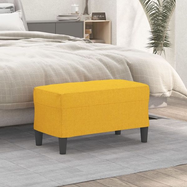 vidaXL Sitzbank Hellgelb 70x35x41 cm Stoff 349388