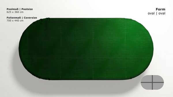 Grasekamp Pool-Abdeckplane Abdeckplane oval 625x360cm Bild 2