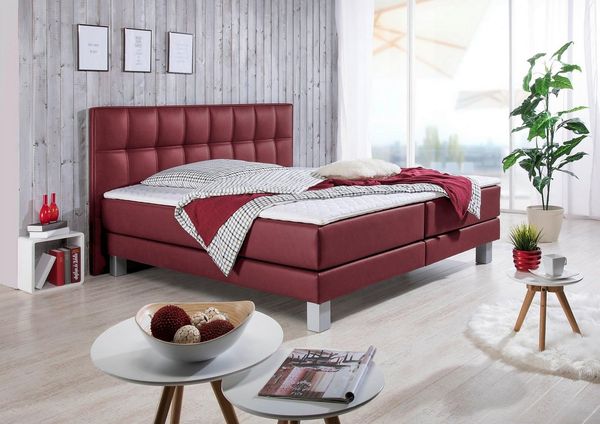 INOSIGN Boxspringbett Tavira, in 4 Breiten, 4 Farben und 3 Matratzenarten, incl. Topper
