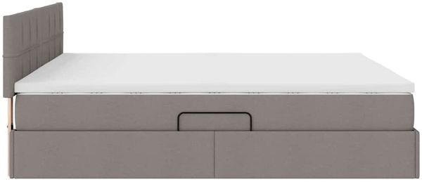 vidaXL Aufbewahrungsbett mit Matratze Taupe 160 x 200 cm Holzwerkstoff 3370521 Bild 10