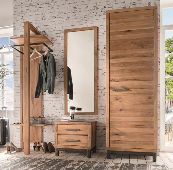 Wandgarderobe 57x200cm 'Lima' Wildeiche massiv Bild 3