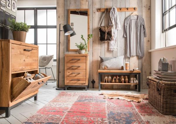 Wandgarderobe 57x200cm 'Lima' Wildeiche massiv Bild 4