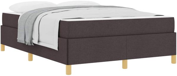 vidaXL Bettrahmen mit Matratze Dunkelbraun 140 x 200 cm Stoff 3398944 Bild 2