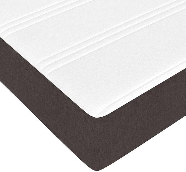 vidaXL Bettrahmen mit Matratze Dunkelbraun 140 x 200 cm Stoff 3398944 Bild 11