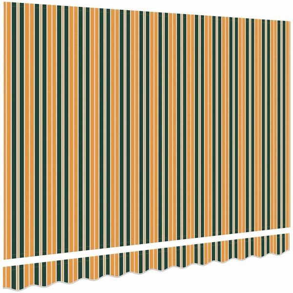 vidaXL Markisenersatzstoff Grün und Gelb 3 x 2,5 m Polyester 42000642 Bild 4