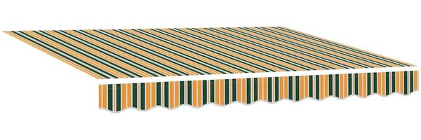 vidaXL Markisenersatzstoff Grün und Gelb 3 x 2,5 m Polyester 42000642 Bild 2