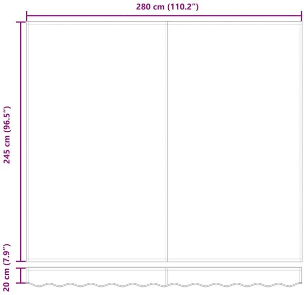 vidaXL Markisenersatzstoff Grün und Gelb 3 x 2,5 m Polyester 42000642 Bild 9