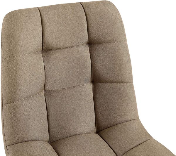 CLP 4er Set Esszimmerstuhl Tilde gepolstert mit Rückenlehne bis 150 kg belastbar,taupe Stoff Bild 5
