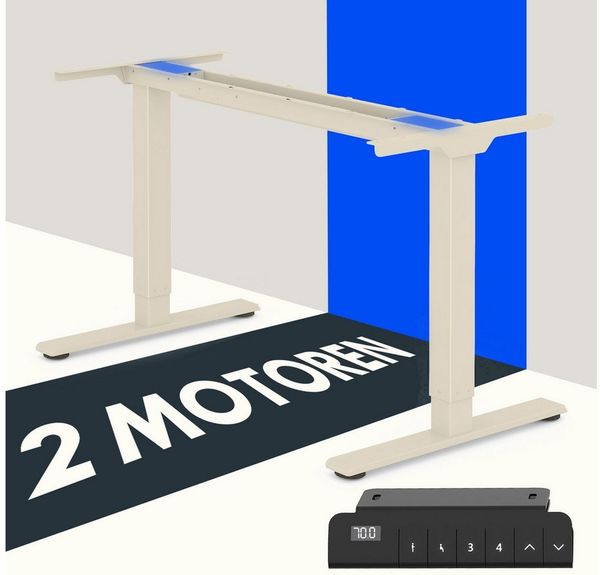 FLEXISPOT Schreibtisch höhenverstellbares Tischgestell inkl. praktischem Zubehör-Set (Dual-Motor & 2-Fach-Teleskop, ohne Tischplatte), Einfache Bedienung, Anti-Kollisionssystem, Max. Load: 100KG