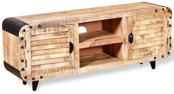 vidaXL TV-Schrank Raues Mangoholz 120x30x50 cm 244009