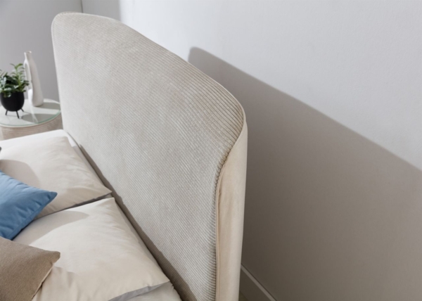 Boxspringbett Schlafzimmerbett BODY 160x200cm in Stoff Hellgrau inkl. Bettkasten Bild 4