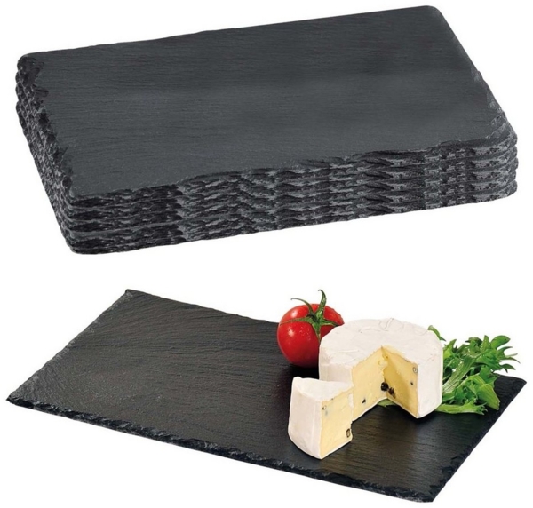 5 Stück Buffetplatte aus Schiefer - 30 x 20 cm
