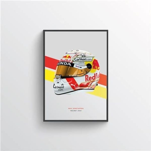 Poster Formel 1 Helme Rennfahrer Gewinner · Deko Print ohne Rahmen - A / 60x90 cm