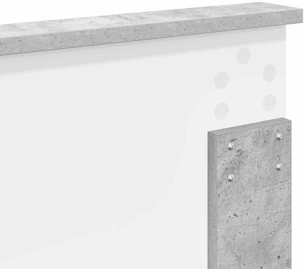 vidaXL Aufbewahrungsbett Beton Grau 135 x 190 cm Holzwerkstoff 3411218 Bild 12