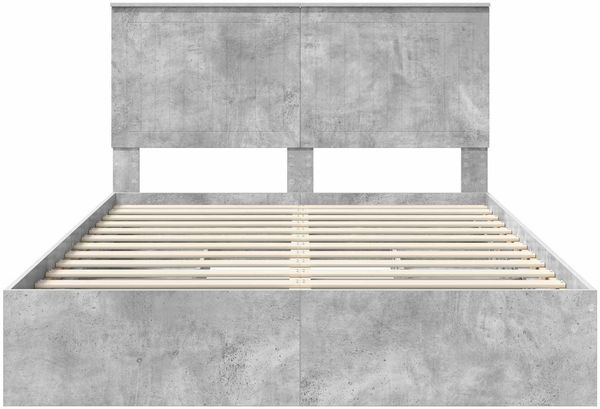vidaXL Aufbewahrungsbett Beton Grau 135 x 190 cm Holzwerkstoff 3411218 Bild 8