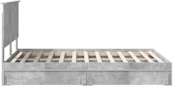 vidaXL Aufbewahrungsbett Beton Grau 135 x 190 cm Holzwerkstoff 3411218 Bild 9