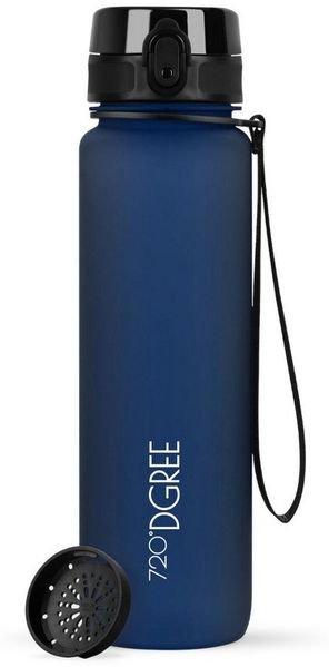 720°DGREE Trinkflasche Trinkflasche uberBottle softTouch mit Sieb sapphire blue 1l