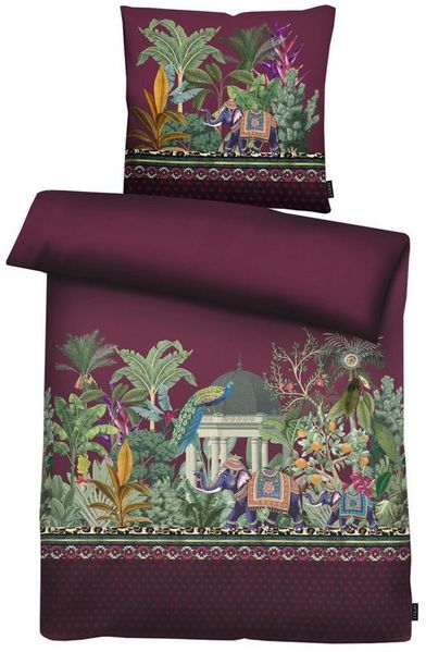 APELT Bettwäsche Karma Gots, Satin (Bio-Baumwolle), 2 teilig, Elefantenfamilie