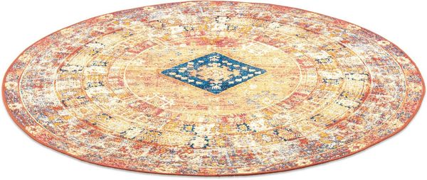 TOM TAILOR HOME Teppich Funky Outdoor Orient Two, rund, Höhe: 5 mm, Flachgewebe, Orient-Optik, In- und Outdoor geeignet, Wohnzimmer