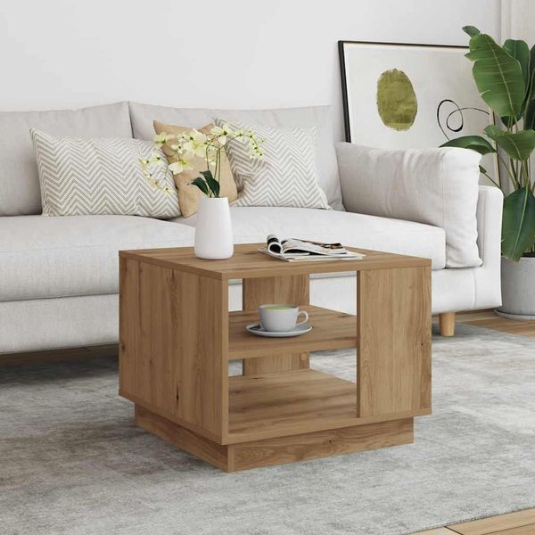 vidaXL Couchtisch Artisan-Eiche 55x55x42 cm Holzwerkstoff 856803