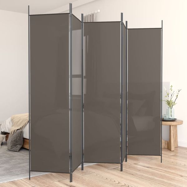 vidaXL 5-tlg. Paravent Anthrazit 250x200 cm Stoff 350188
