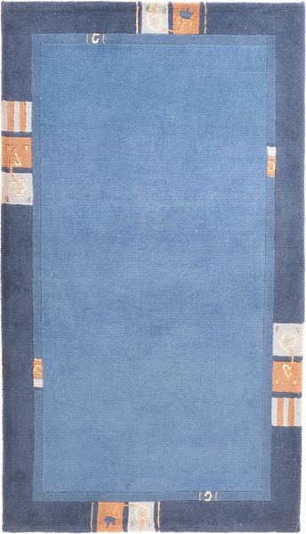Nepal Teppich - 160 x 90 cm - blau