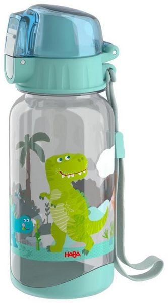 Haba Trinkflasche Trinkflasche Dinos Dinosaurier Schule 400 ml Tritan-Kunststoff, mit Clipverschluss