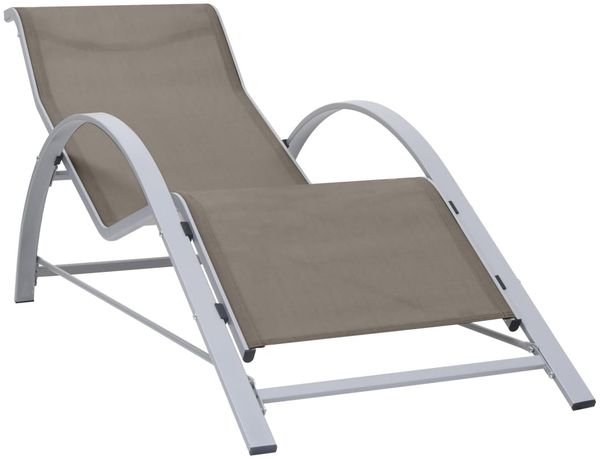 vidaXL Sonnenliege Textilene und Aluminium Taupe 310537