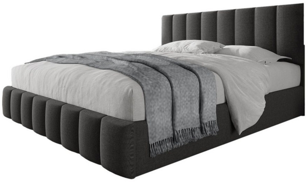 REDOM Polsterbett Doppelbett Bett Funktionsbett Hydraulisch ohne Matratze 140x200 cm (Bettgestell mit Stauraum verstellbares Kopfteil)