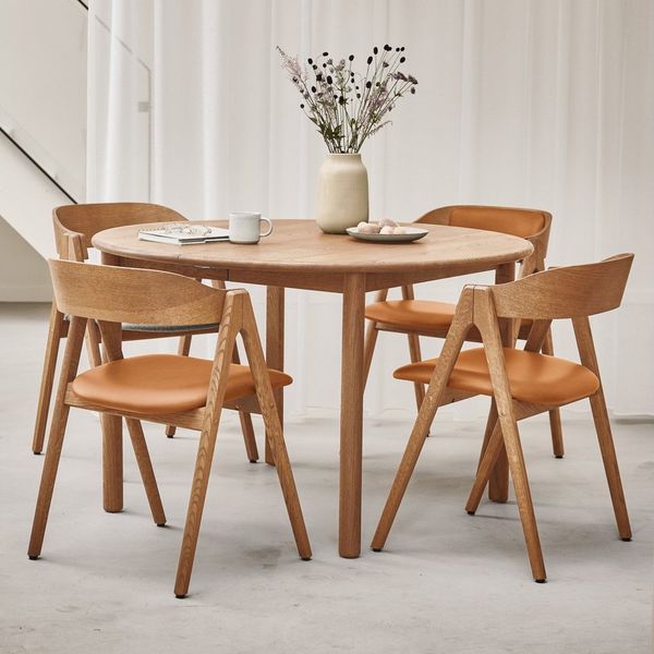 Hammel Furniture Esstisch Findahl by Hammel Nohr Designtisch, Ø120 cm, aus massiven Eichenholz, mit Verlängerungsfunktion