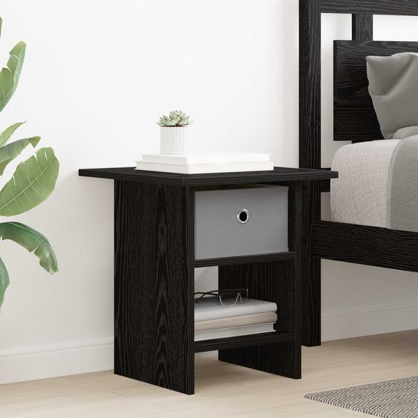 vidaXL Nachttisch Schwarz Eichen-Optik 41 x 40 x 45 cm Holzwerkstoff 8000438